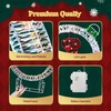 image:imageVINGLI Set of 3 Lighted Iridescent Cut Out Christmas Wreath Decorations 24in 295 White LED Lighted Yard Decorations Battery Operated Collapsible Indoor Outdoor Lawn Garden Front Porch Xmas HolidayRound Box