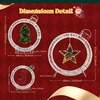 image:imageVINGLI Set of 3 Lighted Iridescent Cut Out Christmas Wreath Decorations 24in 295 White LED Lighted Yard Decorations Battery Operated Collapsible Indoor Outdoor Lawn Garden Front Porch Xmas HolidayRound Box