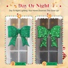 image:imageVINGLI Set of 3 Lighted Iridescent Cut Out Christmas Wreath Decorations 24in 295 White LED Lighted Yard Decorations Battery Operated Collapsible Indoor Outdoor Lawn Garden Front Porch Xmas HolidayGreen Bow