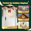 image:imageVINGLI Set of 3 Lighted Iridescent Cut Out Christmas Wreath Decorations 24in 295 White LED Lighted Yard Decorations Battery Operated Collapsible Indoor Outdoor Lawn Garden Front Porch Xmas HolidayGarland