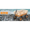 image:imageVINGLI Steel Garden Wagon Cart on Wheels 330lb Load Capacity Removable Heavy Duty Wooden Side Panels with Extendable Handle and 10inch AllTerrain Tires Wheelbarrow for Yard Landscaping OrangeOrange