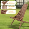 image:imageVINGLI The Wooden Slat Patio Chair Features a Foldable Design and is Suitable for Use as a Lounge Chair in Living Rooms Balconies and Gardens2 Pack1 Pack