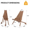 image:imageVINGLI The Wooden Slat Patio Chair Features a Foldable Design and is Suitable for Use as a Lounge Chair in Living Rooms Balconies and Gardens2 Pack1 Pack