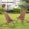 image:imageVINGLI The Wooden Slat Patio Chair Features a Foldable Design and is Suitable for Use as a Lounge Chair in Living Rooms Balconies and Gardens2 Pack2 Pack