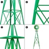 image:imageVINGLI Upgrade 8FT Ornamental Windmill Backyard Garden Decoration Weather Vane Heavy Duty Metal Wind Mill w 4 Legs Design GreyGreen