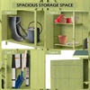 image:imageVINGLI Upgraded Outdoor Wooden Storage Shed Extra Large Garden Shed Outside Tool Cabinet with 2 Safety Latches Patio Storage Organizer for Garden Yard Lawn Equipment Light GreenLight Green
