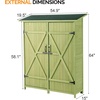 image:imageVINGLI Upgraded Outdoor Wooden Storage Shed Extra Large Garden Shed Outside Tool Cabinet with 2 Safety Latches Patio Storage Organizer for Garden Yard Lawn Equipment Light GreenLight Green