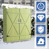 image:imageVINGLI Upgraded Outdoor Wooden Storage Shed Extra Large Garden Shed Outside Tool Cabinet with 2 Safety Latches Patio Storage Organizer for Garden Yard Lawn Equipment Light GreenLight Green