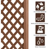 image:imageVINGLI Wood Garden Arbor 85in Wedding Arch Garden Trellis for Plant Climbing Pergola for Garden Backyard Lawn Dark Brown