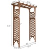 image:imageVINGLI Wood Garden Arbor 85in Wedding Arch Garden Trellis for Plant Climbing Pergola for Garden Backyard Lawn Dark Brown