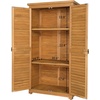 image:imageVINGLI Wood Outdoor Storage Shed Lockable Garden Tool Shed with Waterproof Roof 3 Customizable Shelves for Yard Patio amp Porch