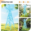 image:imageVINGLI Wood Wind Spinner Sturdy CrossBraced Windmill for All Weather Outdoor Wind Mill for Garden Patio Lawn Decoration BlueBlue