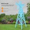 image:imageVINGLI Wood Wind Spinner Sturdy CrossBraced Windmill for All Weather Outdoor Wind Mill for Garden Patio Lawn Decoration BlueBlue