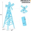 image:imageVINGLI Wood Wind Spinner Sturdy CrossBraced Windmill for All Weather Outdoor Wind Mill for Garden Patio Lawn Decoration BlueBlue