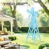 image:imageVINGLI Wood Wind Spinner Sturdy CrossBraced Windmill for All Weather Outdoor Wind Mill for Garden Patio Lawn Decoration BlueBlue