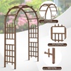 image:imageVINGLI Wooden Garden Arbor Heavy Duty Outdoor Frame Trellis for Ceremony Wood Trellis Garden Arch Pergola for Plant Climbing Patio Lawn Wedding Ceremony Blackbrown