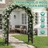 image:imageVINGLI Wooden Garden Arbor Heavy Duty Outdoor Frame Trellis for Ceremony Wood Trellis Garden Arch Pergola for Plant Climbing Patio Lawn Wedding Ceremony BlackBlack