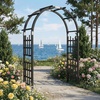 image:imageVINGLI Wooden Garden Arbor Heavy Duty Outdoor Frame Trellis for Ceremony Wood Trellis Garden Arch Pergola for Plant Climbing Patio Lawn Wedding Ceremony BlackBlack