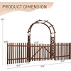 image:imageVINGLI Wooden Garden Arbor Heavy Duty Outdoor Frame Trellis with Fence and Gate for Ceremony Wood Trellis Garden Arch Pergola for Plant Climbing Patio Lawn Wedding