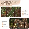 image:imageVINGLI Wooden Garden Arbor Heavy Duty Outdoor Frame Trellis with Gate for Ceremony Wood Trellis Garden Arch Pergola for Plant Climbing Patio Lawn WeddingFence