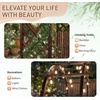 image:imageVINGLI Wooden Garden Arbor Heavy Duty Outdoor Frame Trellis with Gate for Ceremony Wood Trellis Garden Arch Pergola for Plant Climbing Patio Lawn WeddingGate