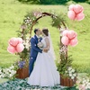 image:imageVINGLI Wooden Garden Arbor Heavy Duty Outdoor Frame Trellis with Gate for Ceremony Wood Trellis Garden Arch Pergola for Plant Climbing Patio Lawn WeddingPlanter