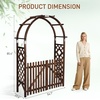 image:imageVINGLI Wooden Garden Arbor Heavy Duty Outdoor Frame Trellis with Gate for Ceremony Wood Trellis Garden Arch Pergola for Plant Climbing Patio Lawn WeddingGate