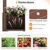 image:imageVINGLI Wooden Garden Arbor Heavy Duty Outdoor Garden Trellis with Gate for Ceremony Wood Trellis Garden Arch Pergola for Plant Climbing Patio Lawn Wedding with Gatewith Planter