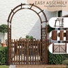 image:imageVINGLI Wooden Garden Arbor Heavy Duty Outdoor Garden Trellis with Gate for Ceremony Wood Trellis Garden Arch Pergola for Plant Climbing Patio Lawn Wedding with Gatewith Gate