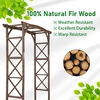 image:imageVINGLI Wooden Garden Arbor Wedding Arch 66ft Arch Backdrop Stand for Ceremony Wood Trellis for Plant Climbing Christmas Decor Pergola for Garden Backyard Lawn