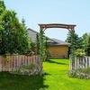 image:imageVINGLI Wooden Garden Arbor Wedding Arch 66ft Arch Backdrop Stand for Ceremony Wood Trellis for Plant Climbing Christmas Decor Pergola for Garden Backyard Lawn