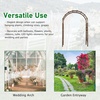 image:imageVINGLI Wooden Garden Arbor Wedding Arch 7ft Arch Backdrop Stand for Ceremony Wood Trellis for Plant Climbing Christmas Decor Pergola for Garden Backyard Lawn