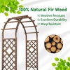 image:imageVINGLI Wooden Garden Arbor Wedding Arch 7ft Arch Backdrop Stand for Ceremony Wood Trellis for Plant Climbing Christmas Decor Pergola for Garden Backyard Lawn