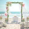 image:imageVINGLI Wooden Garden Arbor with Planter Wedding Arch for Ceremony Wood Garden Arbour Trellis for Plant Climbing Pergola for Garden Backyard Lawn Outdoor Dark BrownOlive Green