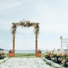 image:imageVINGLI Wooden Garden Arbor with Planter Wedding Arch for Ceremony Wood Garden Arbour Trellis for Plant Climbing Pergola for Garden Backyard Lawn Outdoor Dark BrownGolden Brown