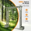 image:imageVINGLI Wooden Garden Arbor with Planter Wedding Arch for Ceremony Wood Garden Arbour Trellis for Plant Climbing Pergola for Garden Backyard Lawn Outdoor Dark BrownOlive Green