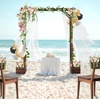 image:imageVINGLI Wooden Garden Arbor with Planter Wedding Arch for Ceremony Wood Garden Arbour Trellis for Plant Climbing Pergola for Garden Backyard Lawn Outdoor Dark BrownDark Brown