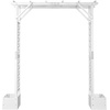 image:imageVINGLI Wooden Garden Arbor with Planter Wedding Arch for Ceremony Wood Garden Arbour Trellis for Plant Climbing Pergola for Garden Backyard Lawn Outdoor Dark BrownWhite