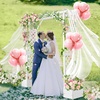 image:imageVINGLI Wooden Garden Arbor with Planter Wedding Arch for Ceremony Wood Garden Arbour Trellis for Plant Climbing Pergola for Garden Backyard Lawn Outdoor Dark BrownWhite