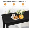 image:imageVINGLI Wooden Outdoor Bar Table Wood Patio Counter Height Table WeatherResistant Patio Pub Table for Garden Balcony Poolside Backyard Indoor Use Brown 45Black