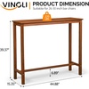 image:imageVINGLI Wooden Outdoor Bar Table Wood Patio Counter Height Table WeatherResistant Patio Pub Table for Garden Balcony Poolside Backyard Indoor Use Brown 45Brown