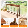 image:imageVINGLI Wooden Outdoor Bar Table Wood Patio Counter Height Table WeatherResistant Patio Pub Table for Garden Balcony Poolside Backyard Indoor Use Brown 45Brown