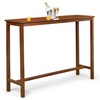 image:imageVINGLI Wooden Outdoor Bar Table Wood Patio Counter Height Table WeatherResistant Patio Pub Table for Garden Balcony Poolside Backyard Indoor Use Brown 45Brown