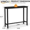 image:imageVINGLI Wooden Outdoor Bar Table Wood Patio Counter Height Table WeatherResistant Patio Pub Table for Garden Balcony Poolside Backyard Indoor Use Brown 45Black