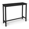 image:imageVINGLI Wooden Outdoor Bar Table Wood Patio Counter Height Table WeatherResistant Patio Pub Table for Garden Balcony Poolside Backyard Indoor Use Brown 45Black