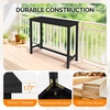 image:imageVINGLI Wooden Outdoor Bar Table Wood Patio Counter Height Table WeatherResistant Patio Pub Table for Garden Balcony Poolside Backyard Indoor Use Brown 45Black