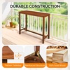 image:imageVINGLI Wooden Outdoor Bar Table Wood Patio Counter Height Table WeatherResistant Patio Pub Table for Garden Balcony Poolside Backyard Indoor Use Brown 45Brown