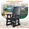 image:imageVINGLI Wooden Patio Glider Heavy Duty 800 LBS Outdoor Glider with Cup Holders 4 FT Wooden Glider Bench with High Backrest for Garden Yard Patio BlackBlack