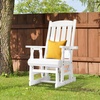 image:imageVINGLI Wooden Patio Glider Heavy Duty 800 LBS Outdoor Glider with Cup Holders 4 FT Wooden Glider Bench with High Backrest for Garden Yard Patio BlackWhite