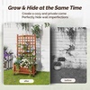 image:imageVINGLI Wooden Planter with Trellis 50 Height Elevated Garden Beds Outdoor with Wheels FreeStanding Planter Box with Drainage Holes for Flower Vegetable Fruit Herb in Garden Patio Balcony 12